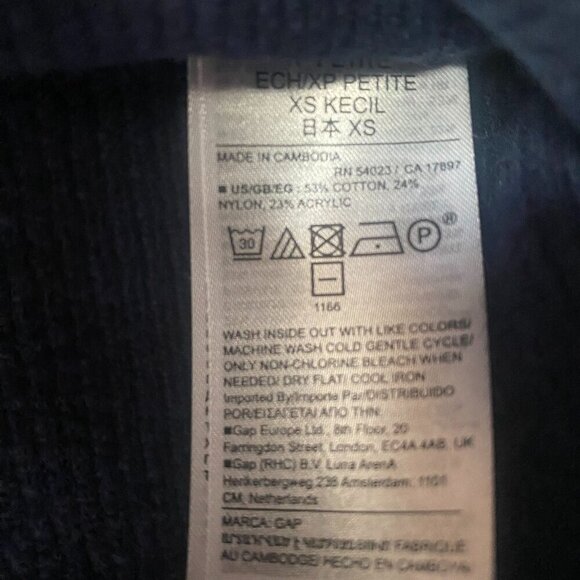 Gap CashSoft Skirt NWT Mini Ribbed Knit Flared Navy XS Petite - Picture 5 of 7